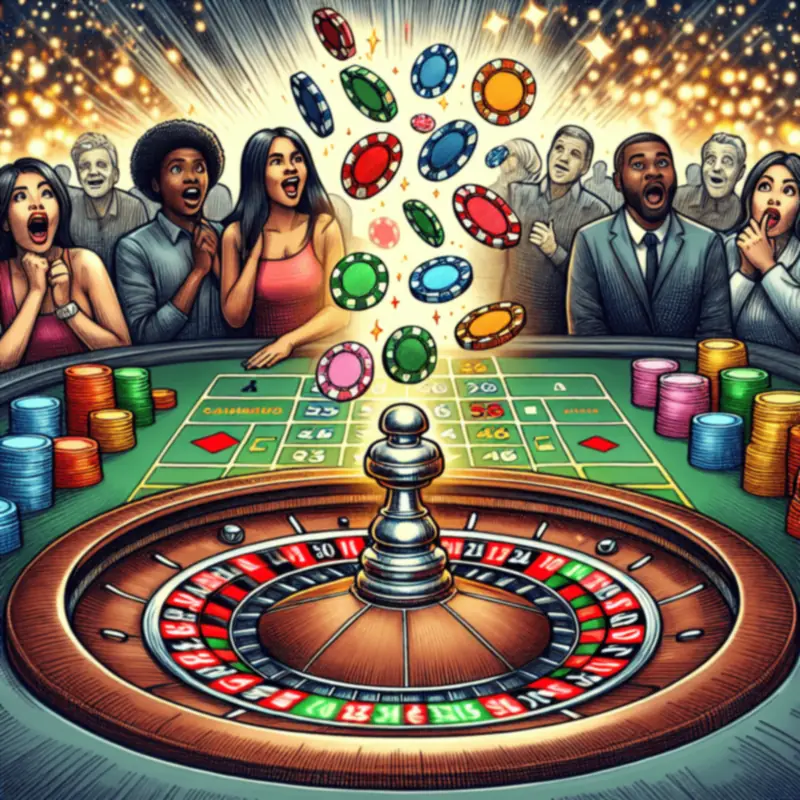 Online Roulette wheel and table setup
